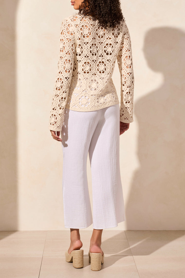 Tribal Fashion Jumper Crochet Knit CocoMilk Cream 5751O-5242 - Experience Boutique