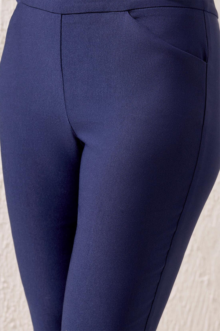 Tribal Jet Blue Navy Slim Leg Staple Trousers 4824O-7165, pocket detail