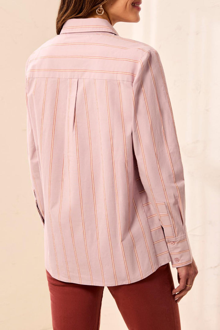 Tribal Violet Ice Pink Striped Shirt 3204O-8402, back view