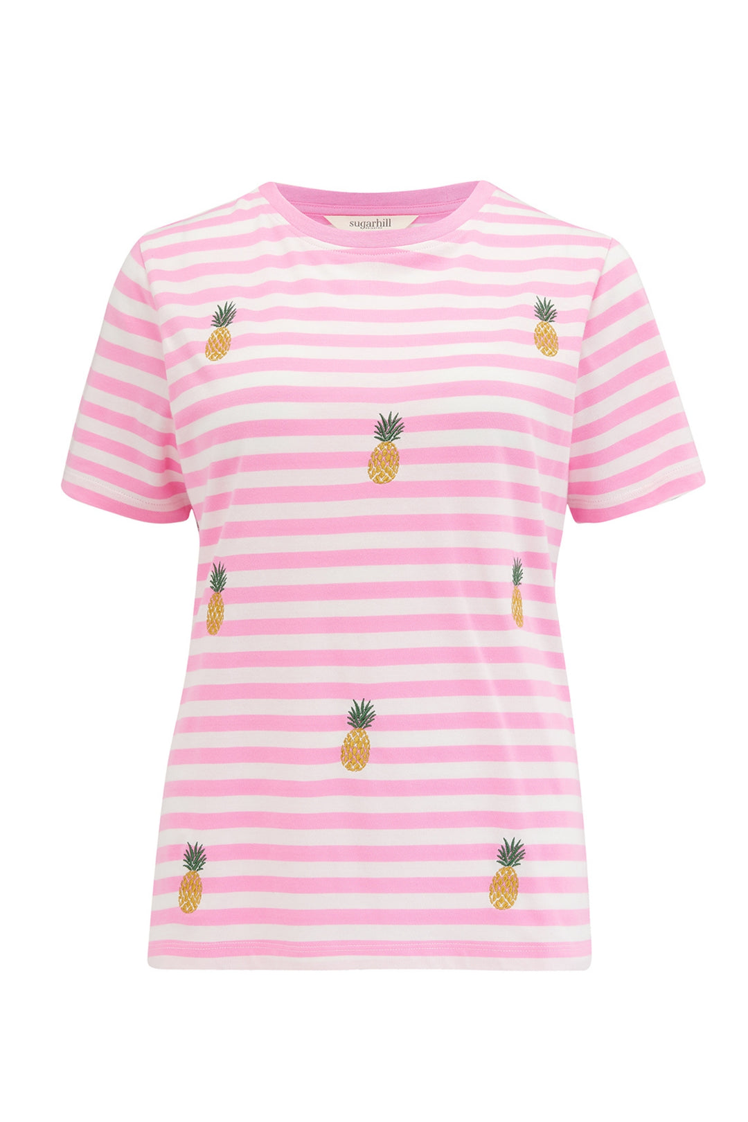 Sugarhill Brighton Pink Stripe Pineapple Maggie Top