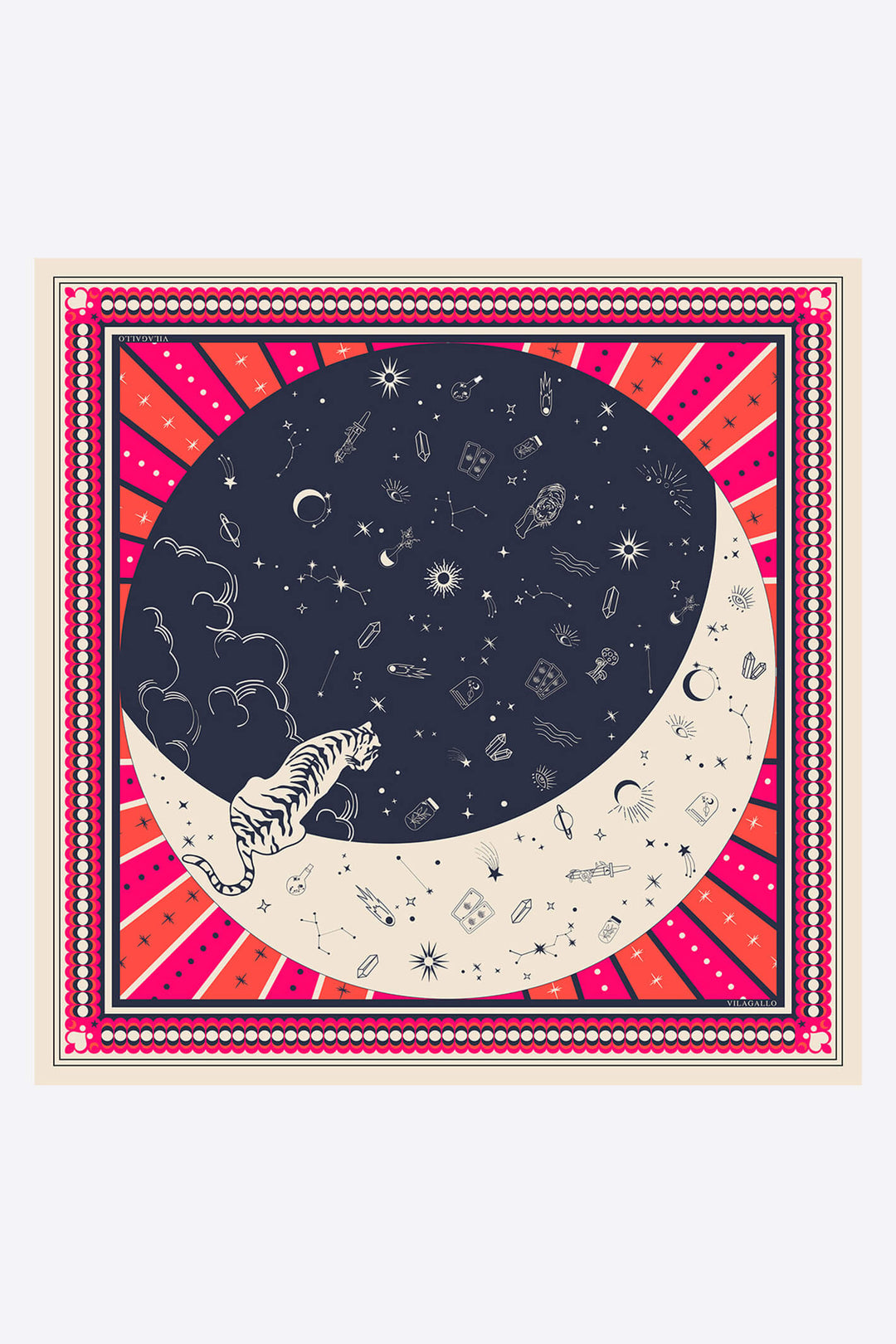 Vilagallo 30631 Galaxy Print Pure Silk Scarf - Experience Boutique