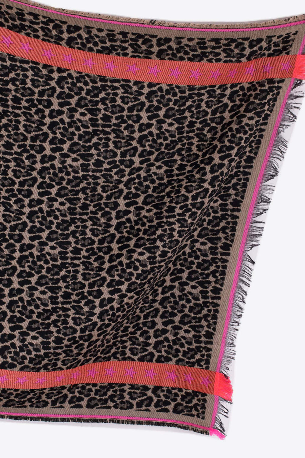 Vilagallo 30656 Neon Stripes Leopard Print Scarf - Experience Boutique