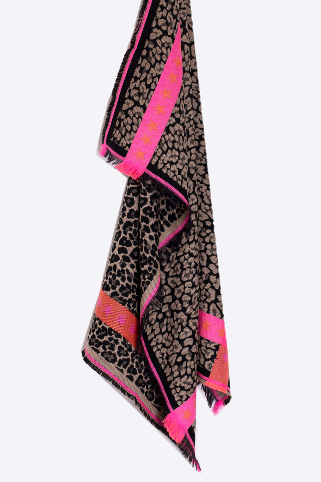 Vilagallo 30656 Neon Stripes Leopard Print Scarf - Experience Boutique