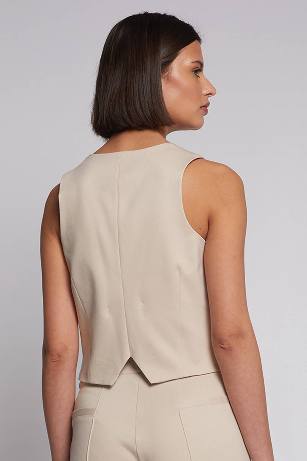 Vilagallo 30715 Ecru Galaxy Lined Waistcoat - Experience Boutique