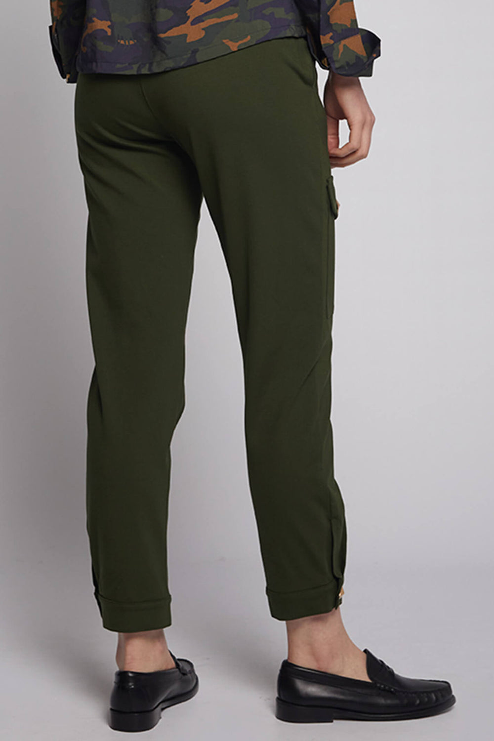 Vilagallo 30803 Khaki Stretch Cargo Trousers - Experience Boutique