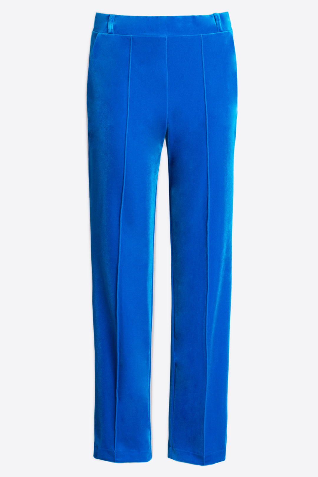 Vilagallo 32872 Lisa Azulon Blue Velvet Pull-On Crop Trousers
