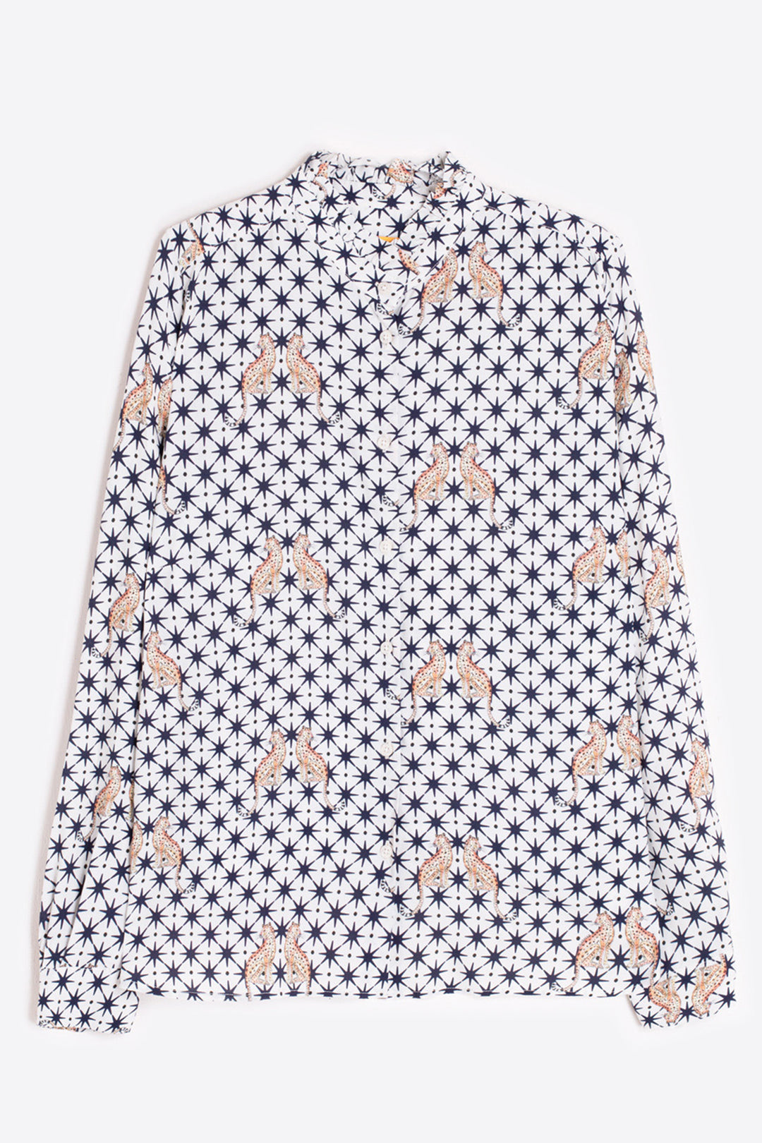 Skirt with star and arrow pattern on a white background
