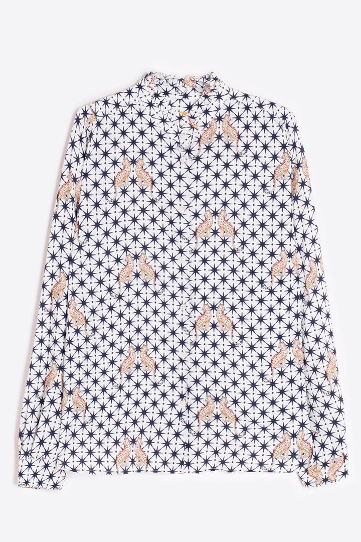 Skirt with star and arrow pattern on a white background