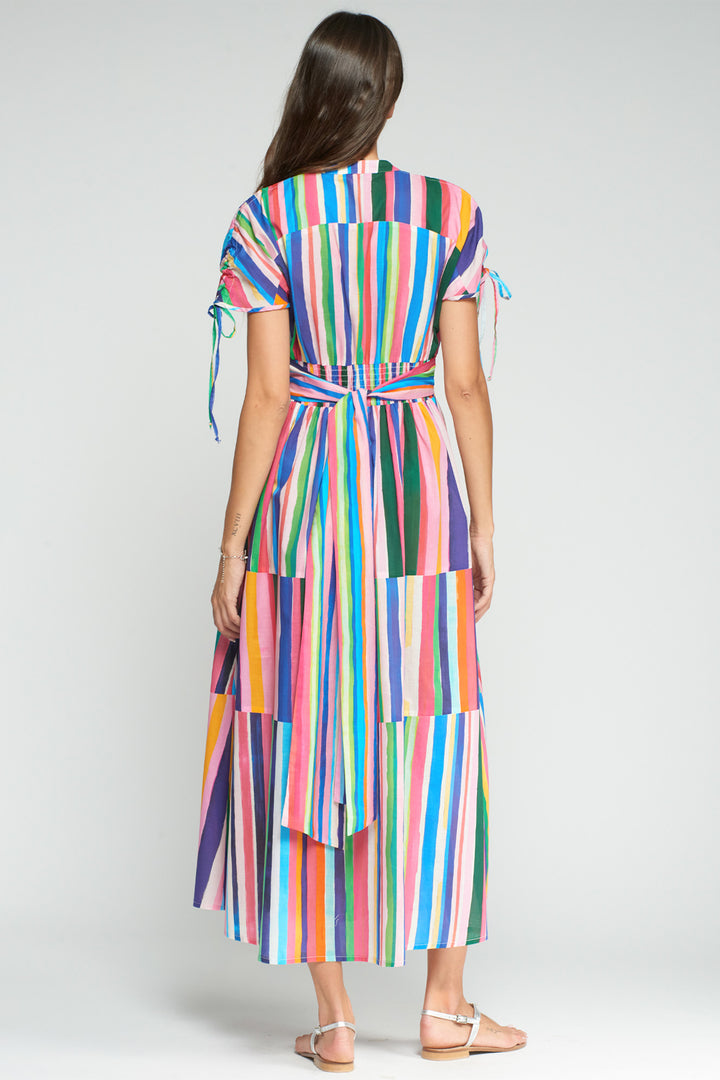 Vilagallo 33296 Linda Multicolour Stripe Cotton Dress