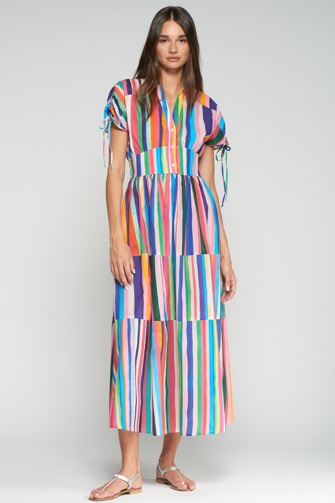 Vilagallo 33296 Linda Multicolour Stripe Cotton Dress