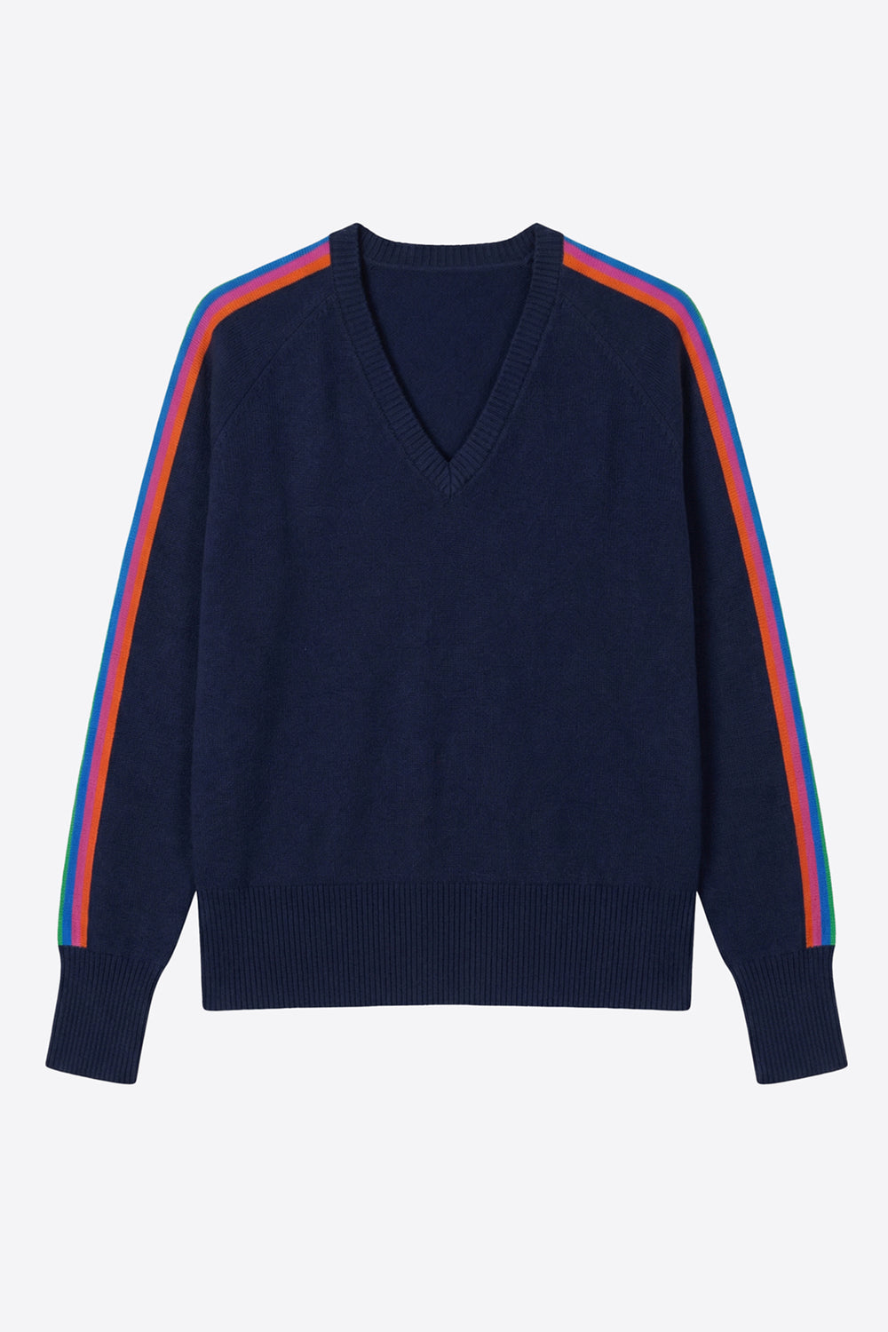 Vilagallo Navy Rainbow Stripe Jumper 34139, front