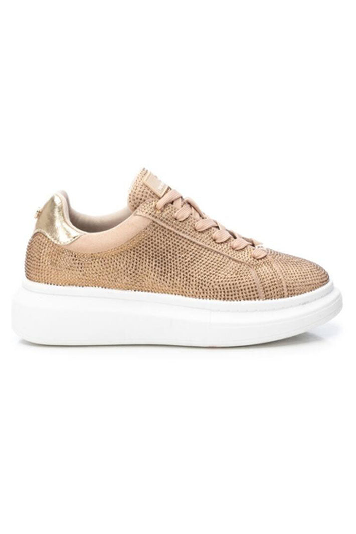 XTI 14228902 Beige Diamante Detail Trainers - Experience Boutique