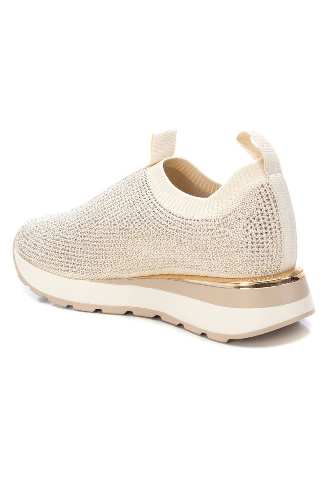 XTI 14296402 Beige Rhinestone Trainers