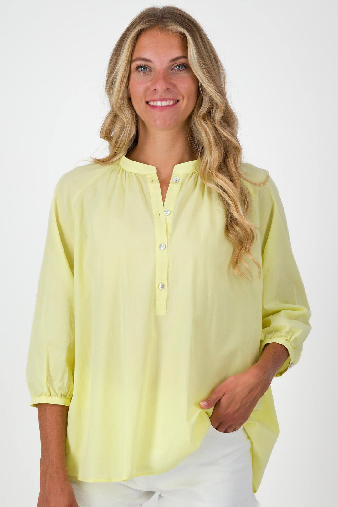 You Just White Y2689 Lemon Drop Blouse - Experience Boutique
