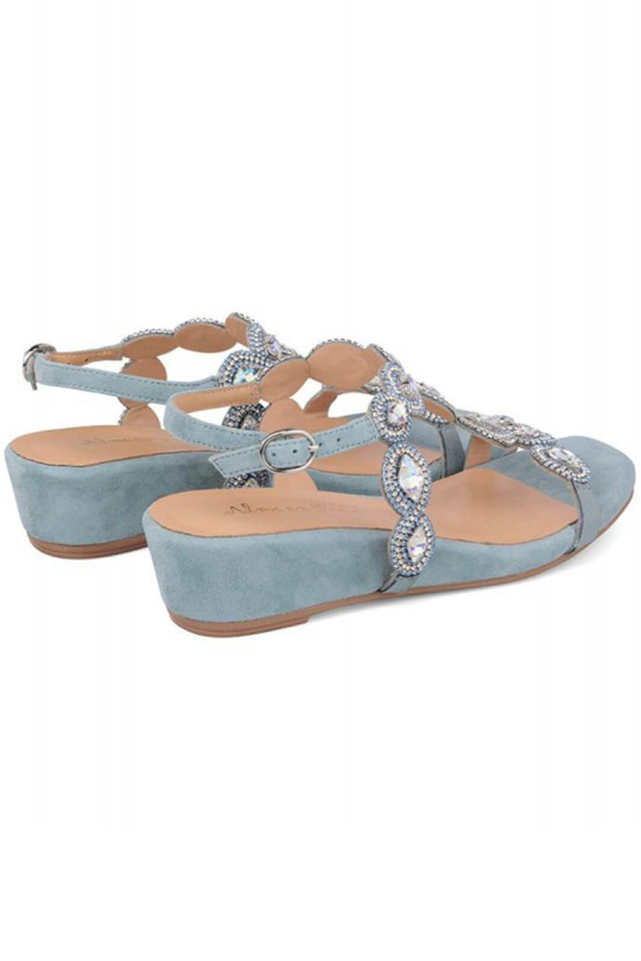 Alma En Pena V23411 Sky Blue Suede Sandals