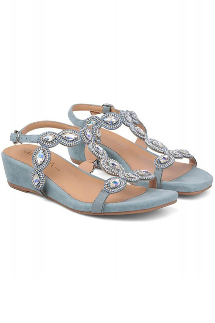 Alma En Pena V23411 Sky Blue Suede Sandals