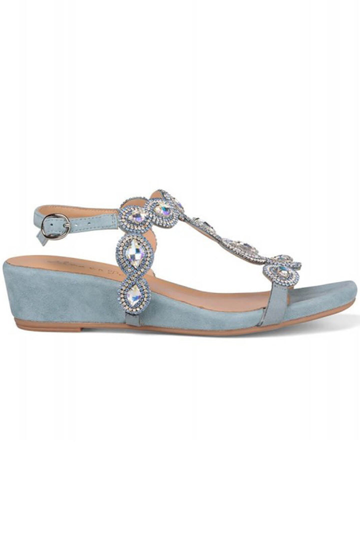 Alma En Pena V23411 Sky Blue Suede Sandals