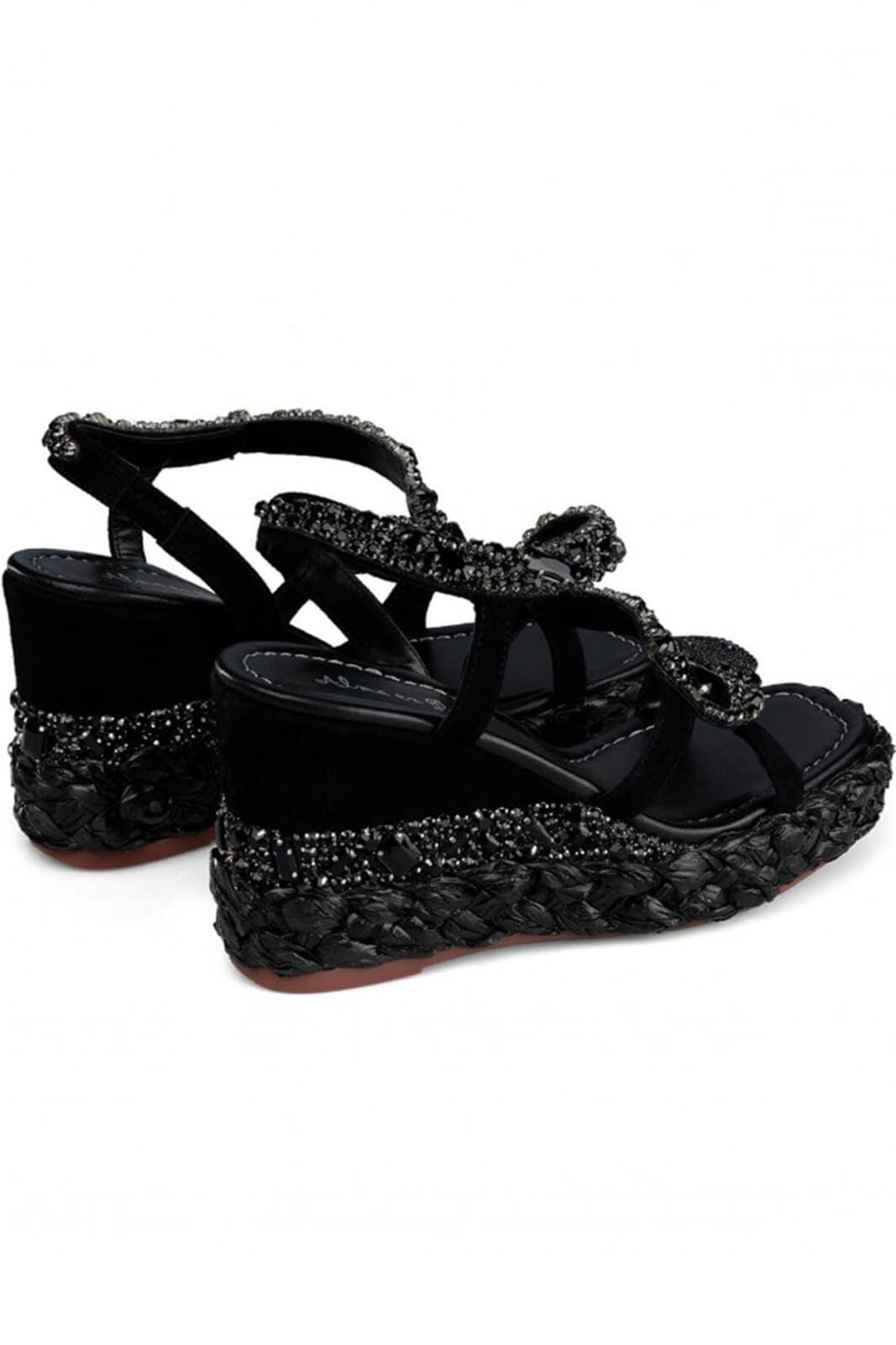 Alma En Pena V23480 Black Suede Sandals