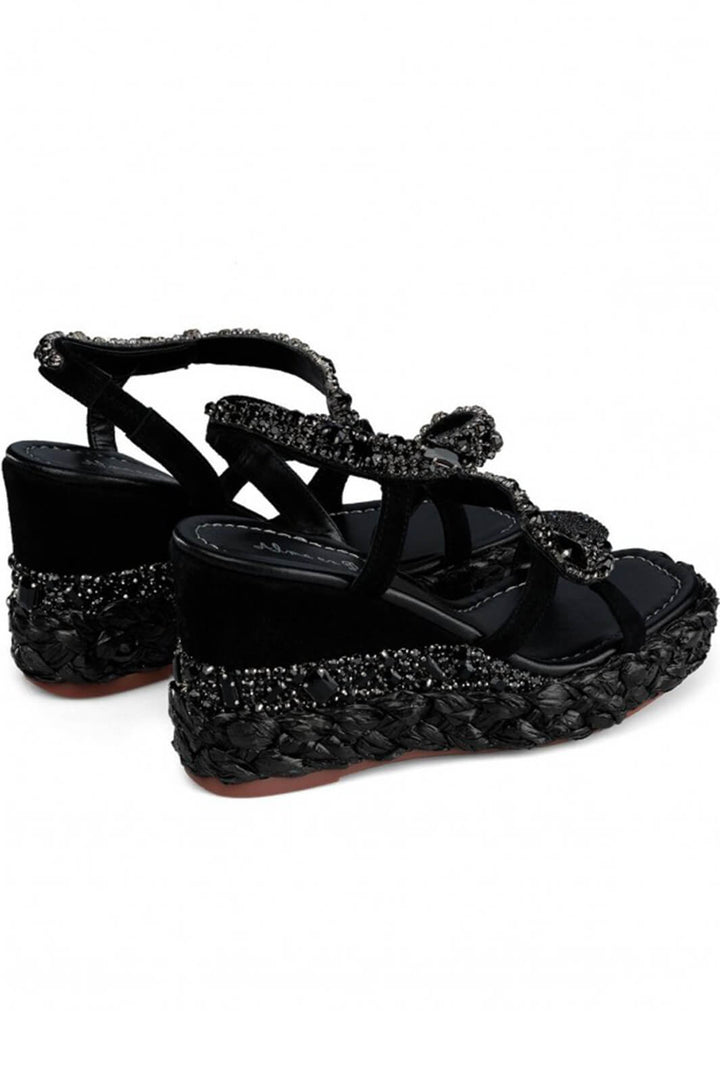 Alma En Pena V23480 Black Suede Sandals