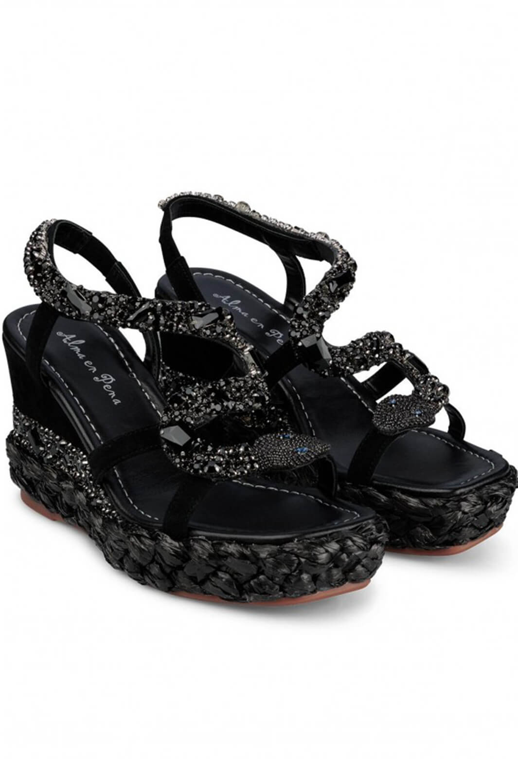 Alma En Pena V23480 Black Suede Sandals