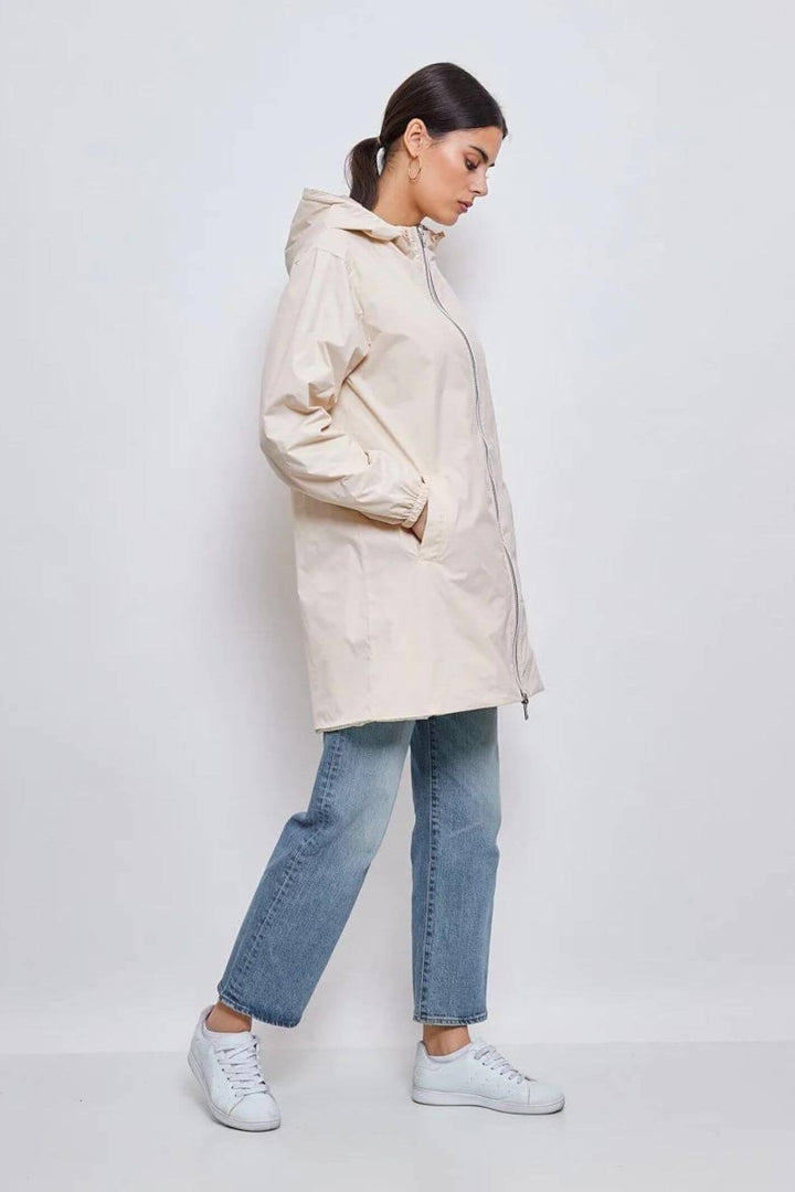 Beige & Gold Reversible Water Resistant Coat