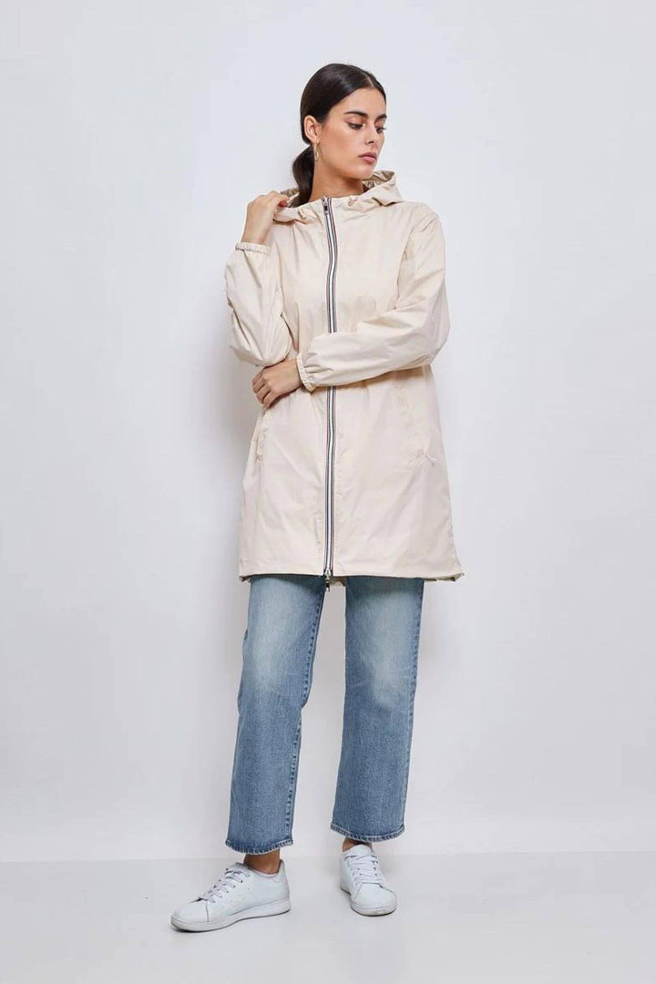 Beige & Gold Reversible Water Resistant Coat