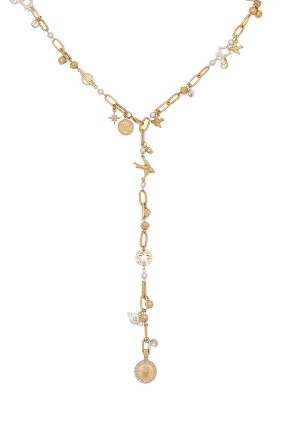 Bibi Bijoux Gold & Silver In The Sky Lariat Necklace