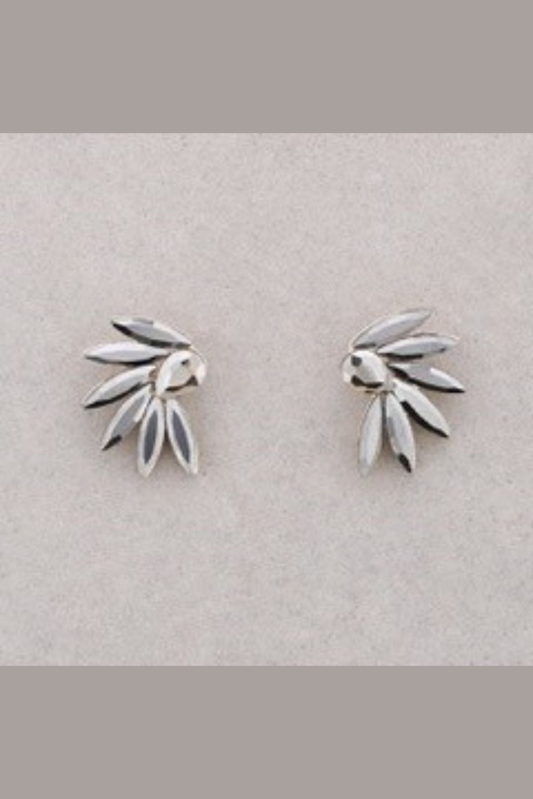 Bronze Wing-Shape Crystal Earrings