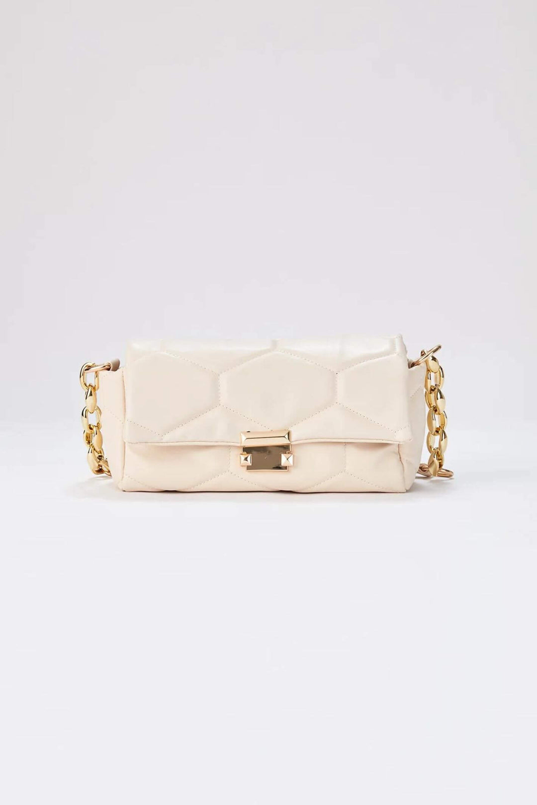 Cream Faux Leather Handbag