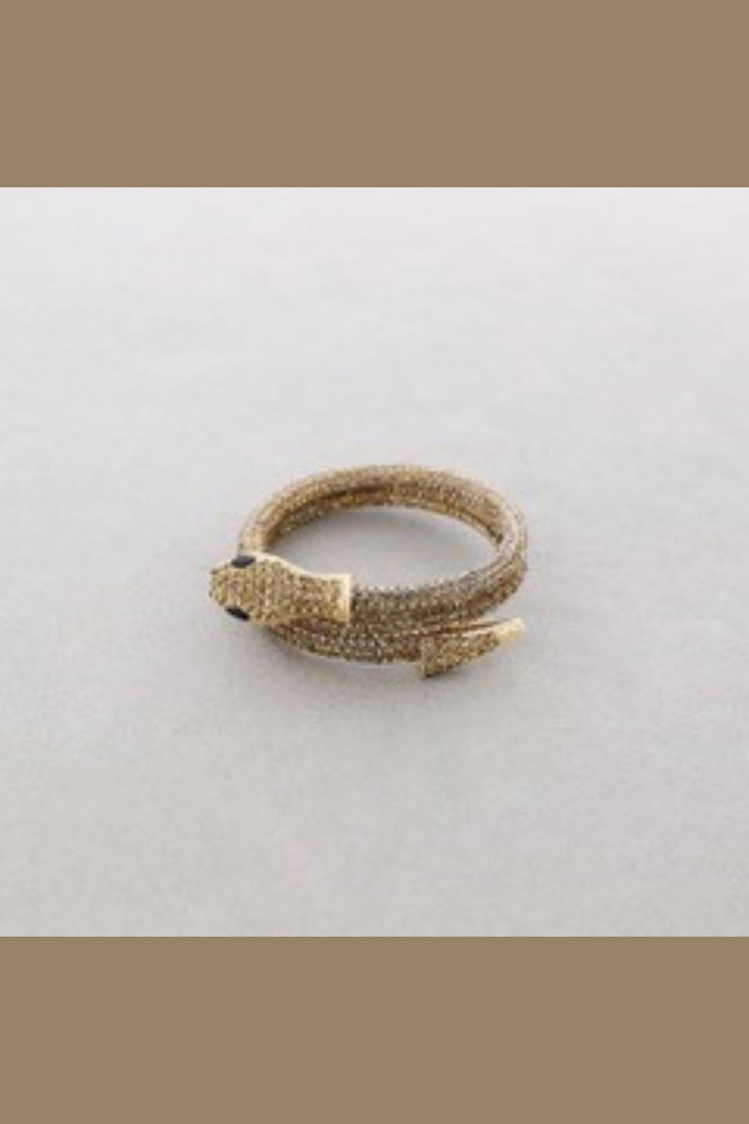 Gold Adjustable Snake Crystal Bracelet
