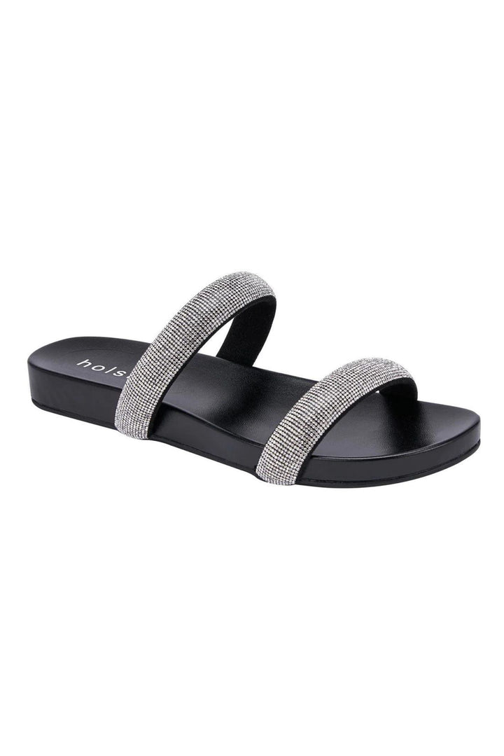 Holster Tara Black Diamante Sandals