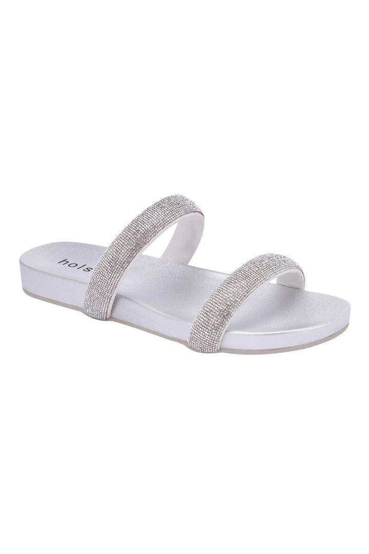 Holster Tara Pearl Silver Diamante Sandals