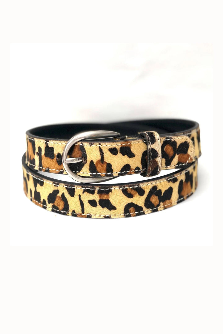Hydestyle London Leopard Pony Hair Leather Belt