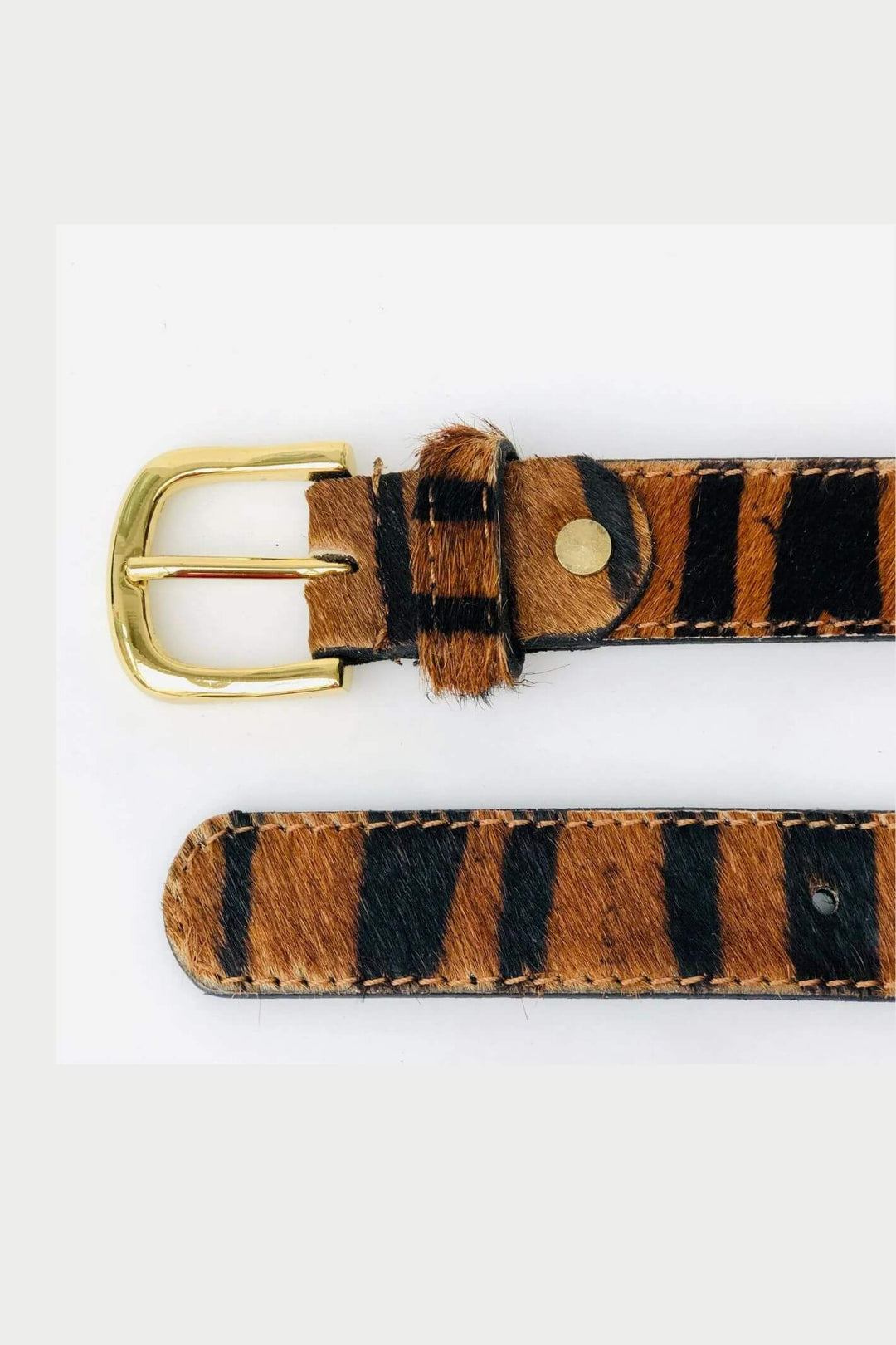 Hydestyle London Tiger Pony Hair Leather Belt