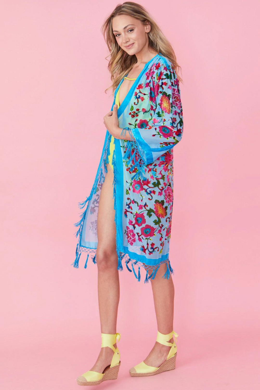 Jayley Blue Vintage Devore Kimono Experience