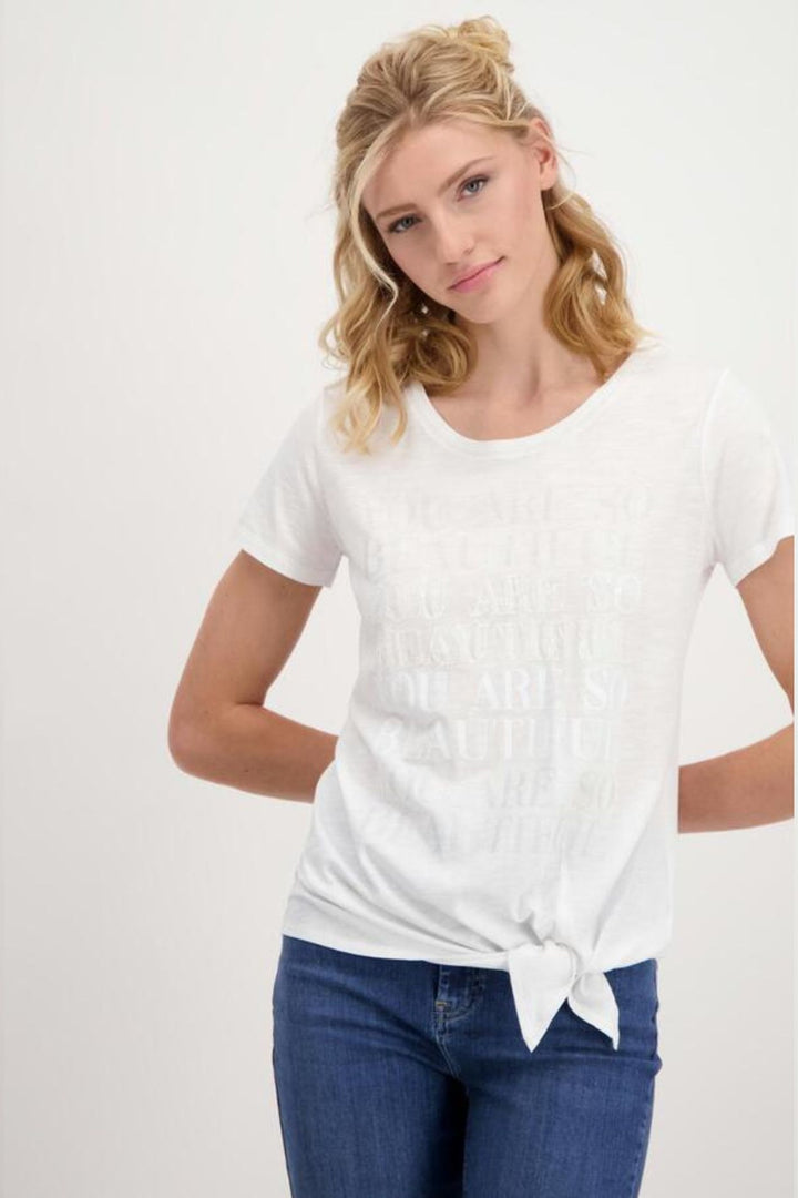 Monari 407148 White 'You Are So Beautiful' T-Shirt - Experience Boutique
