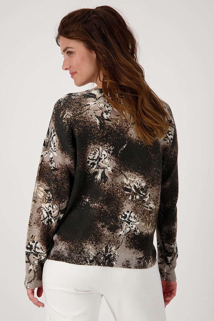 Monari 806362 Brown Tiger Print Jumper