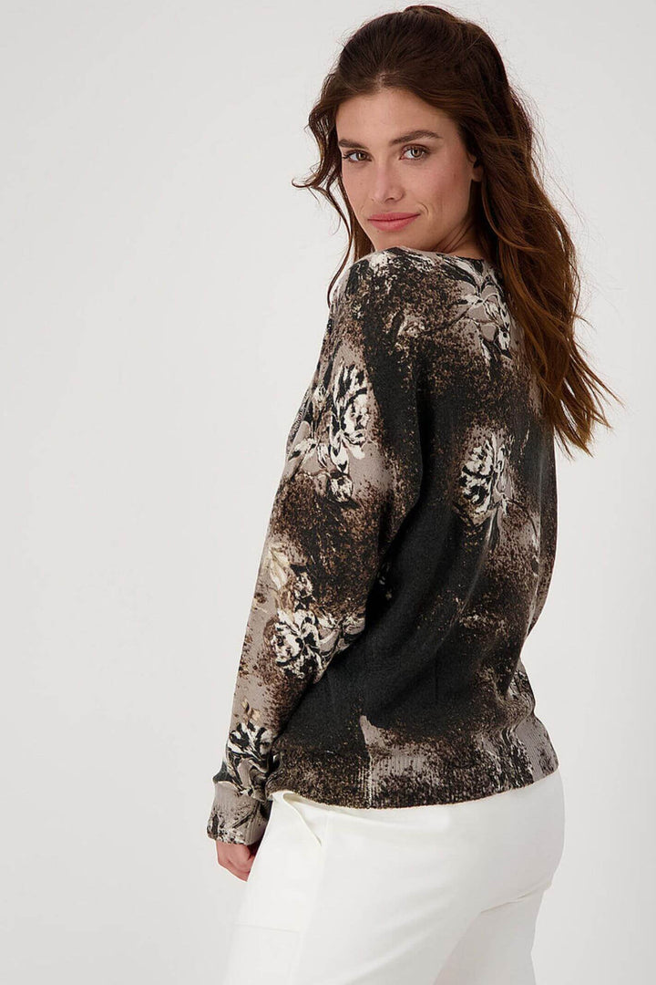 Monari 806362 Brown Tiger Print Jumper