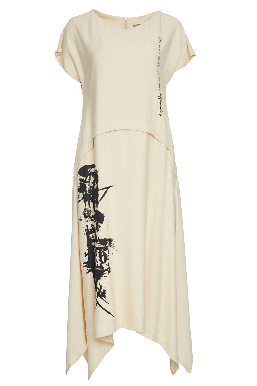 Naya NAS23 169 139 Stone & Black Print Dress
