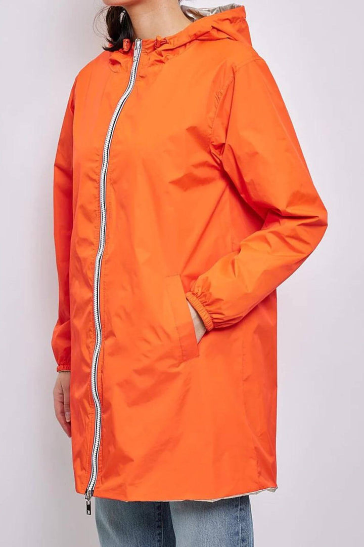 Papaya & Gold Reversible Water Resistant Coat