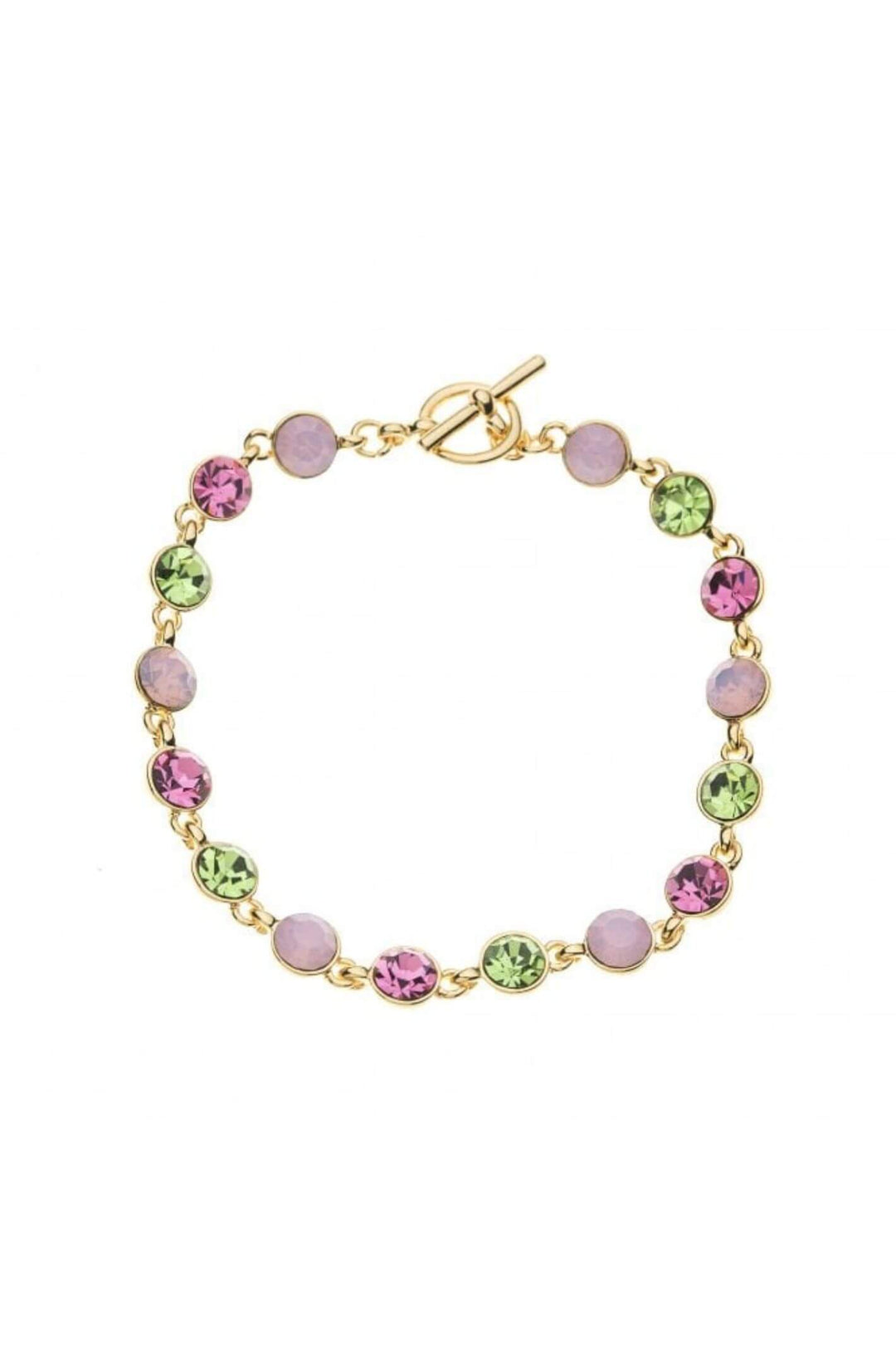 Park Lane Pink & Green Gem Bracelet