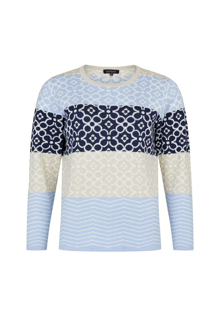 Sunday 6470 Blue Knit Jumper