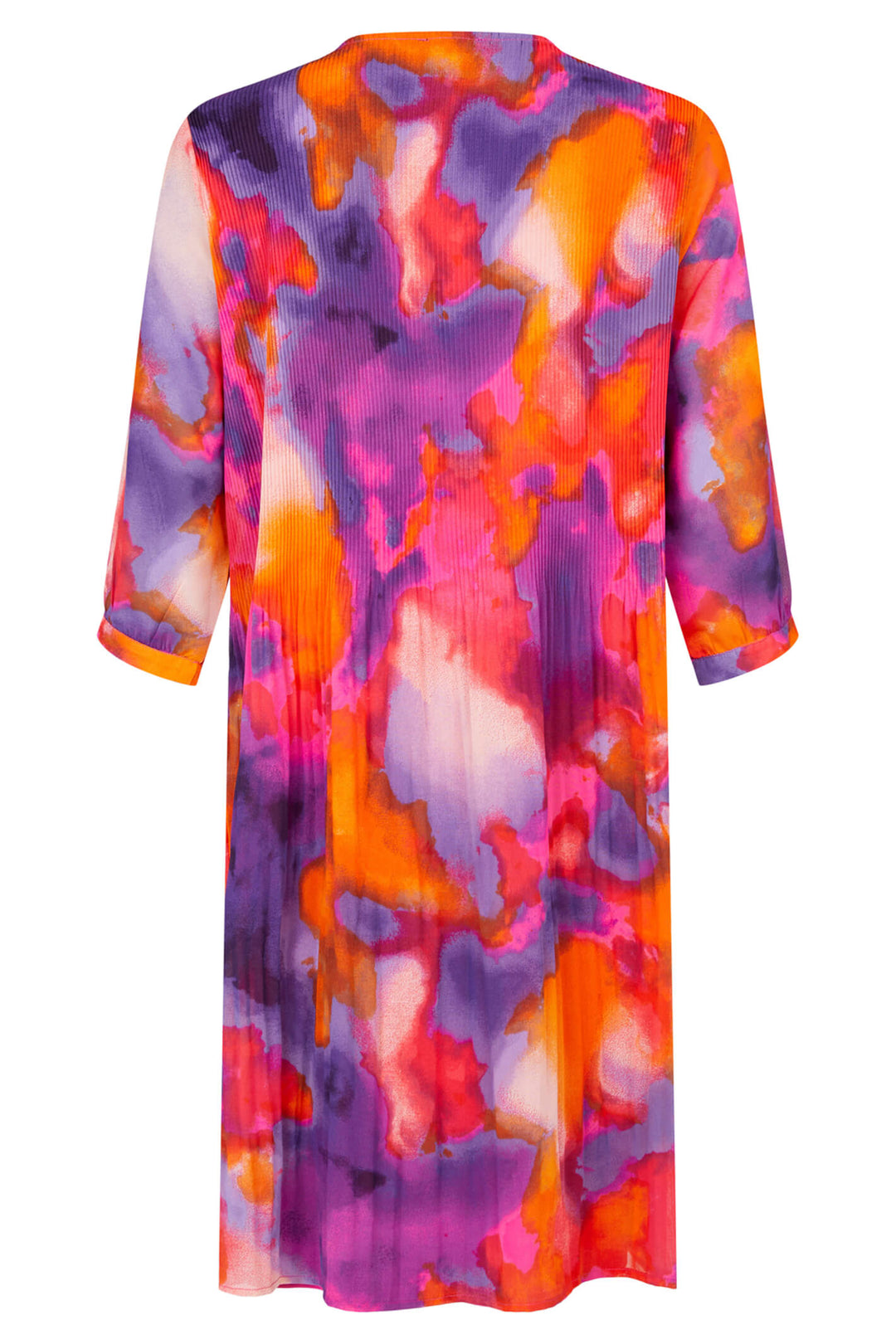 Sunday 6494 Pink Marble Print Chiffon Overlay Dress