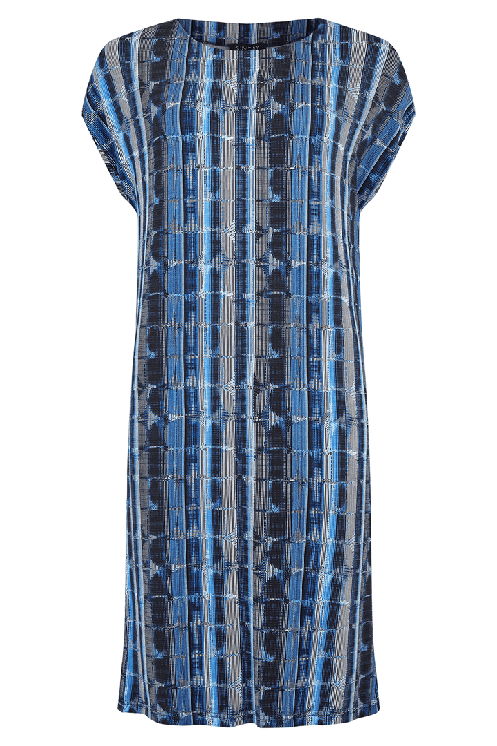 Sunday 6609 Blue Illusion Print Dress