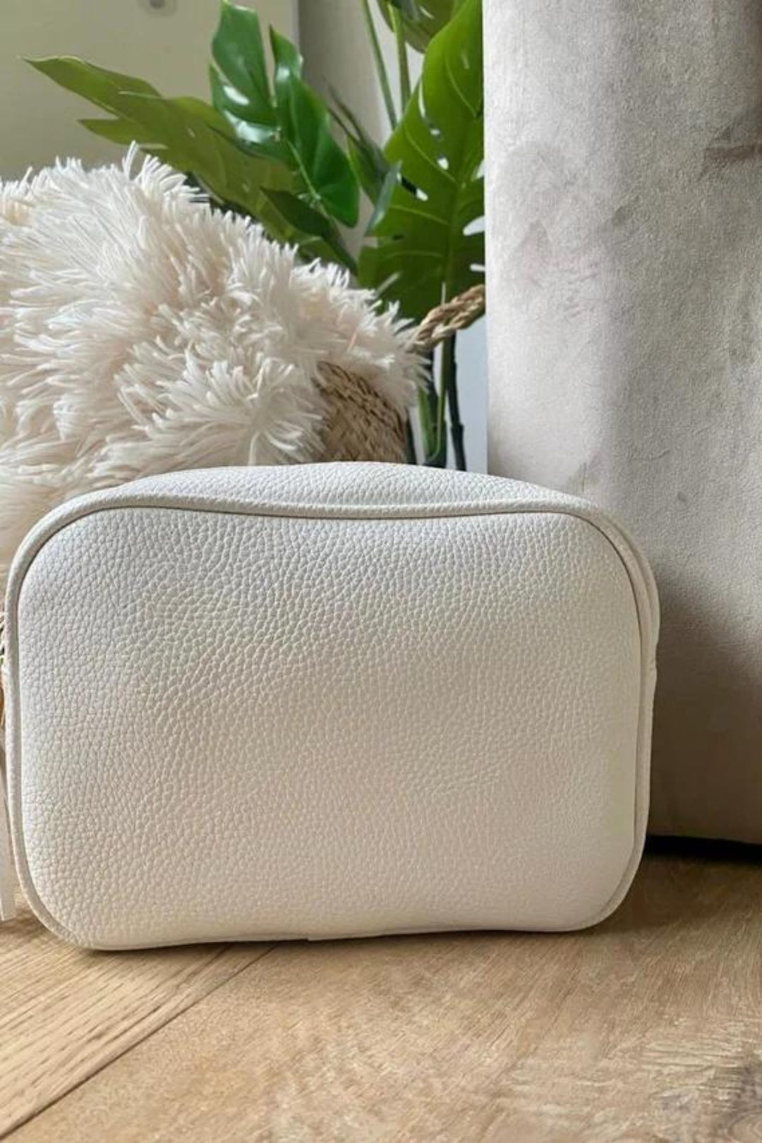 White Faux Leather Cross Body Bag
