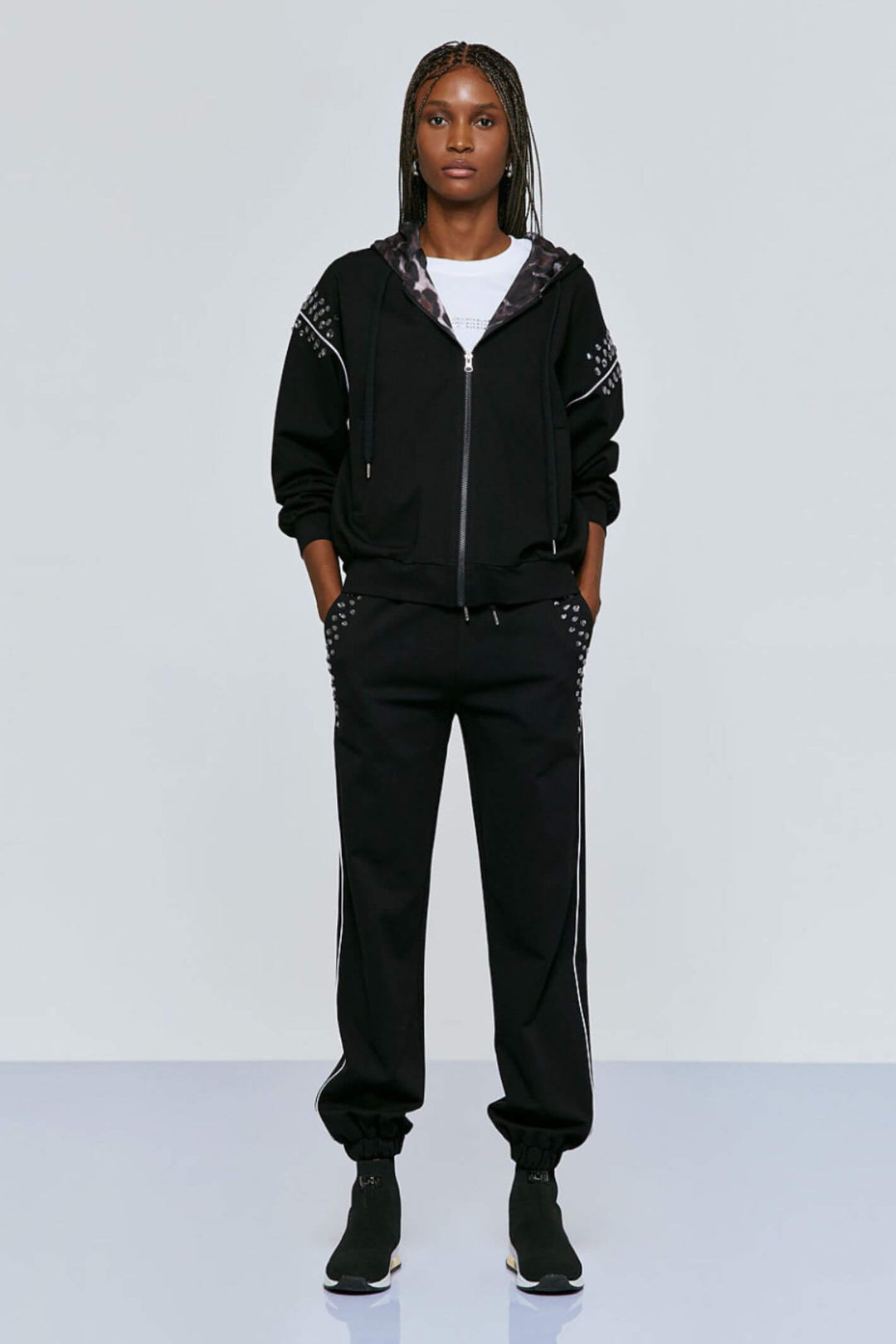 Access Fashion 1001-102 Black Embellished Jacket