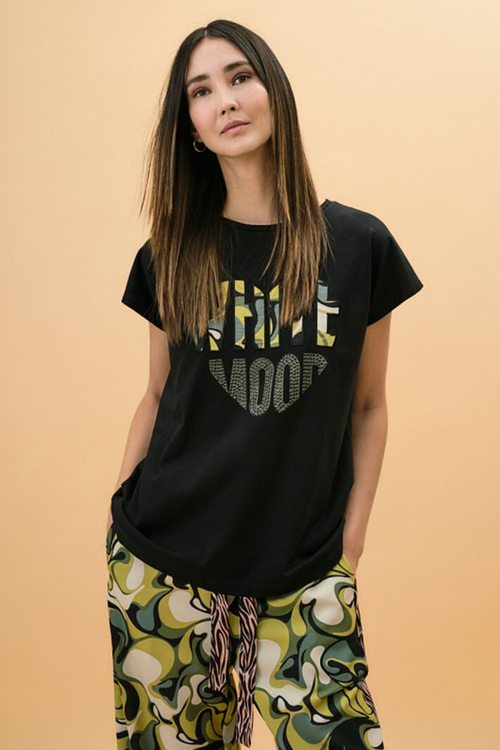 Access Fashion 2171 Black Logo T-Shirt - Experience Boutique
