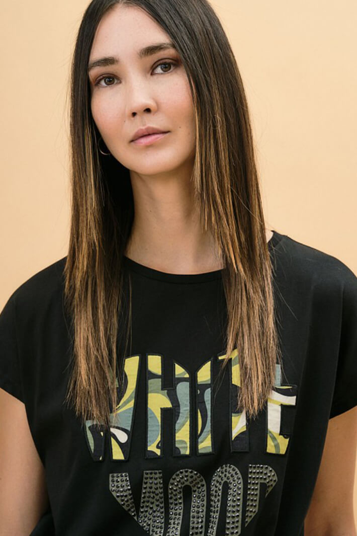 Access Fashion 2171 Black Logo T-Shirt - Experience Boutique
