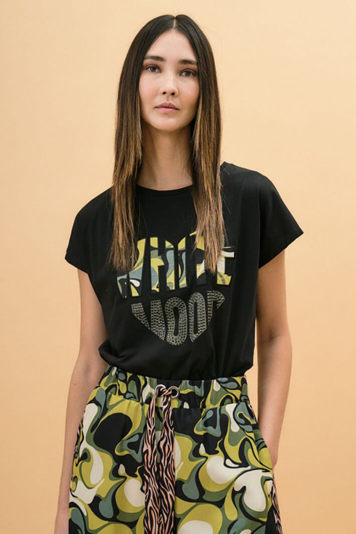 Access Fashion 2171 Black Logo T-Shirt - Experience Boutique