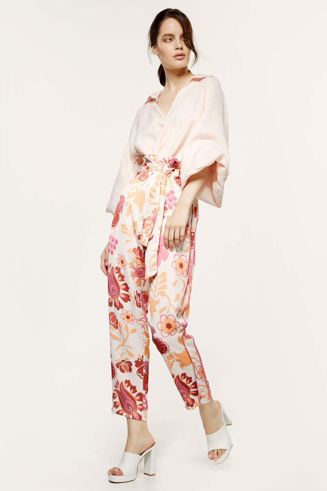 Access Fashion 5142 Vanilla Floral Trousers - Experience Boutique